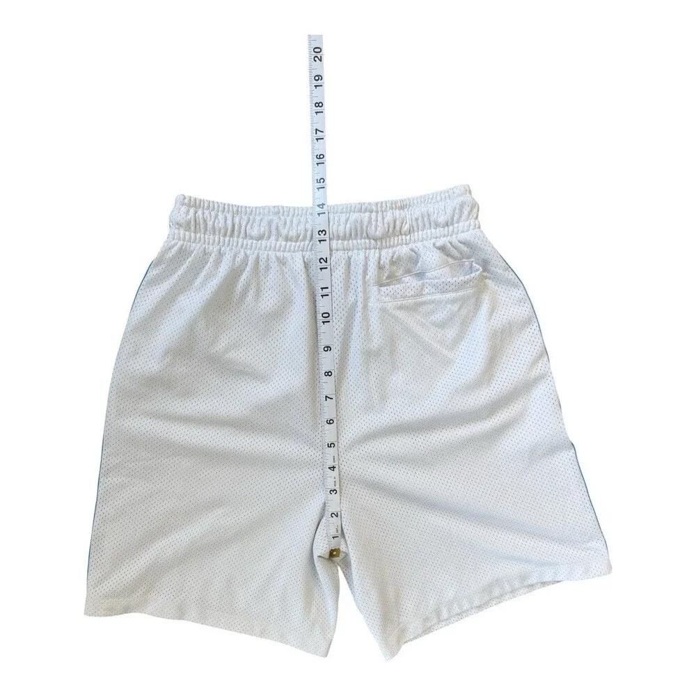 Jordan Brand White Mesh Shorts University Blue Side Stripe Jumpman Sz S